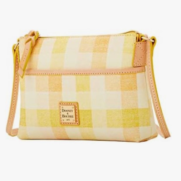 Dooney & Bourke Handbags - Dooney & Bourke Yellow Checkered Crossbody Bag NWOT